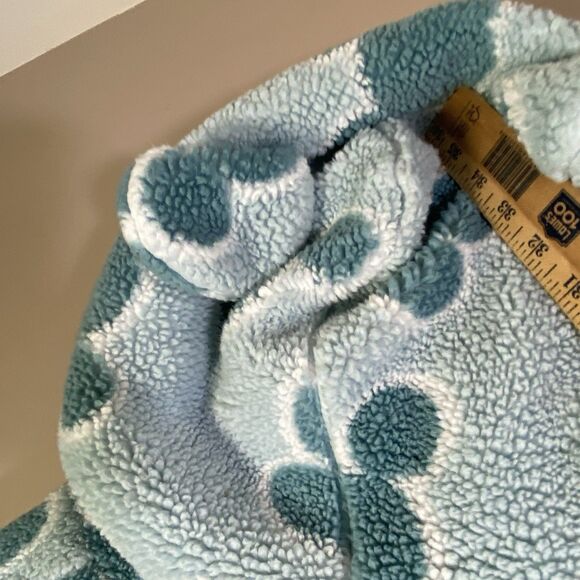 Disney Womens Mickey Mouse Fleece Lounge Cozy Hoodie Green Full Zip Extra Small - Picture 10 of 16